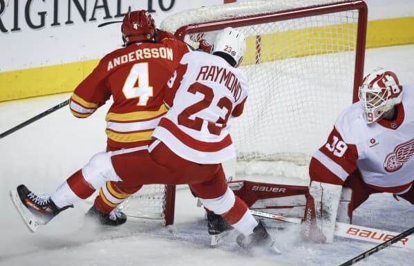 Will the Calgary Flames win the NHL game against the Detroit Red Wings on March 16, 2026?